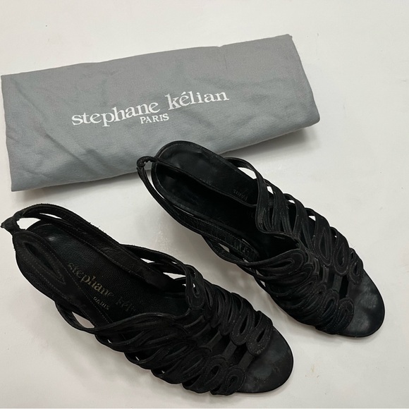 Stephane Kelian Black Strappy Heels - Picture 2 of 2